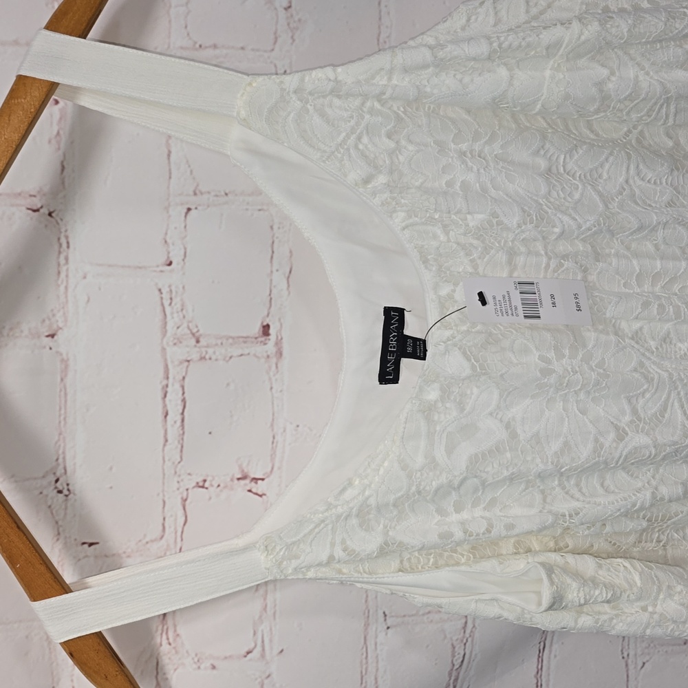 Lane Bryant Festi Eyelet & Gauze Midi Dress Womens Size 18/20 NWT - Picture 2 of 12